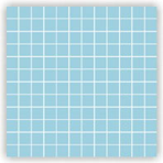 Мозаика фарфоровая однотонная Serapool 25х25 мм голубая вода