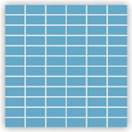 Мозаика фарфоровая однотонная Serapool 25х50 мм синяя