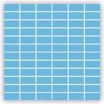 Мозаика фарфоровая однотонная Serapool 25х50 мм голубая