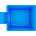 Купель из стеклопластика Admiral Pools Морж 12 глубина 1,80 м (синий искрящийся)