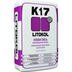 Litokol Клеевая смесь для плитки LITOKOL K17, цвет серый, мешок 5кг