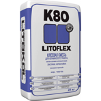 Litokol Клеевая смесь для плитки LITOFLEX K80, цвет серый, мешок 25кг