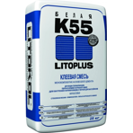 Litokol Клеевая смесь для плитки LITOPLUS K55, цвет белый, мешок 25кг