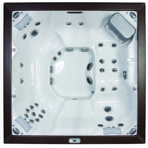 СПА бассейн Jacuzzi Premium J-LXL 213x213x91 см чаша Silver Pearl обшивка Roasted Chesnut